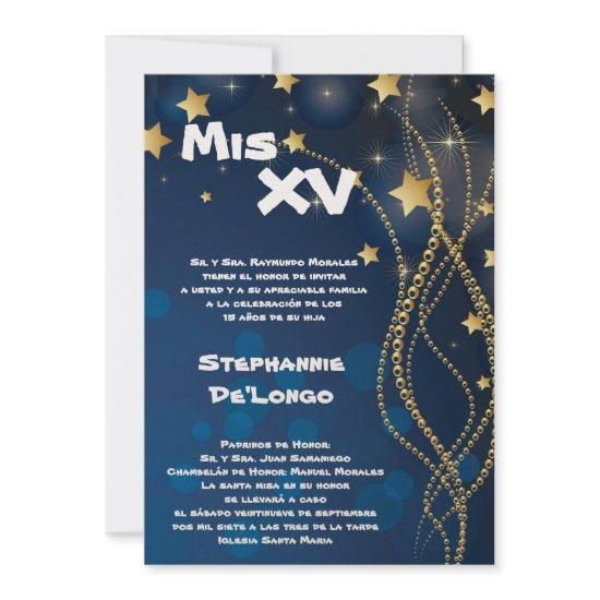 5x7 Glitz Glitter Quinceanera Birthday