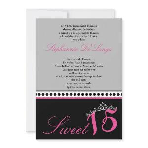5x7 Gray Grey  Tiara Quinceanera Party