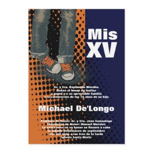 5x7 Grunge Sneaker Quinceanera Birthday