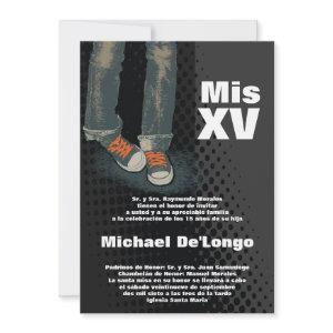 5x7 Grunge Sneaker Quinceanera Birthday