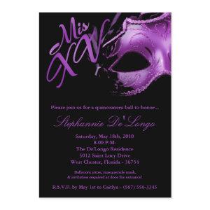 5x7 Masquerade Mask 15 Quinceanera Ball