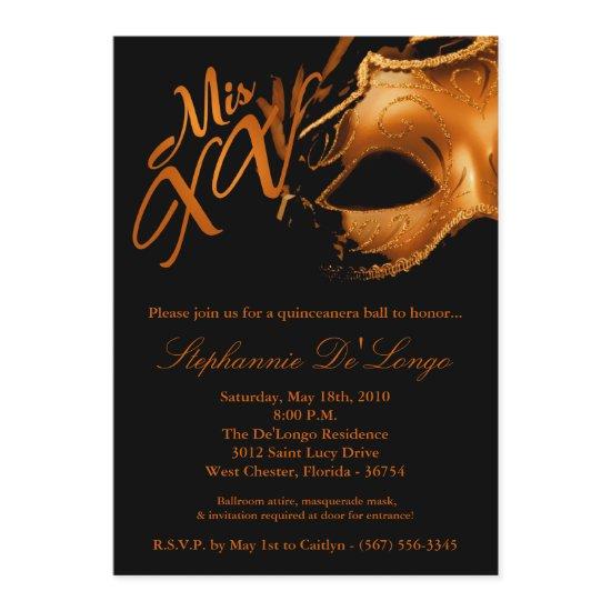 5x7 Masquerade Mask 15 Quinceanera Ball