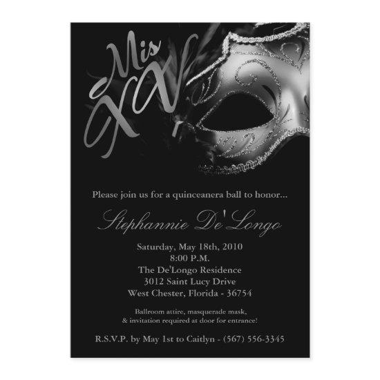 5x7 Masquerade Mask 15 Quinceanera Ball