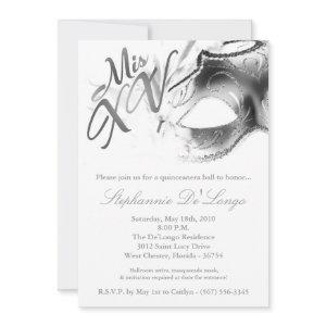 5x7 Masquerade Mask 15 Quinceanera Ball