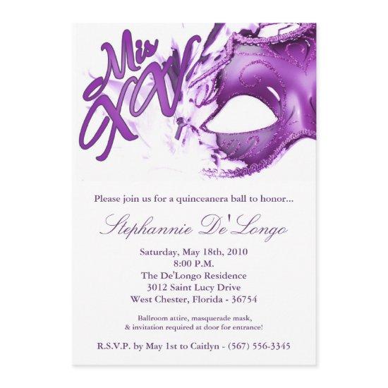 5x7 Masquerade Mask 15 Quinceanera Ball