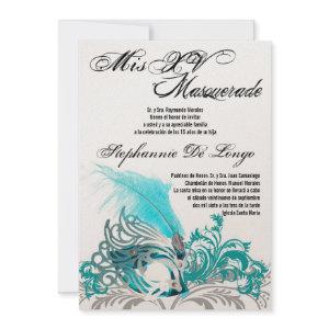 5x7 Masquerade Quinceanera Birthday