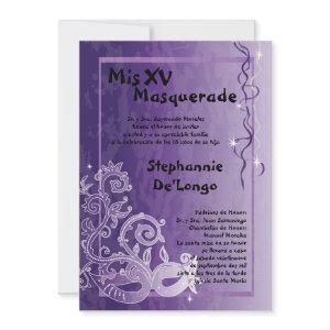 5x7 Masquerade Quinceanera Birthday