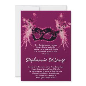 5x7 Masquerade Quinceanera Birthday