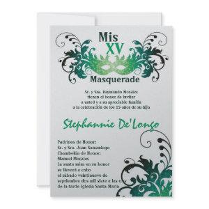 5x7 Masquerade Quinceanera Birthday