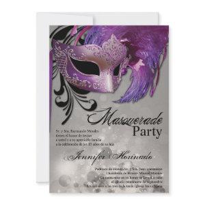5x7 Masquerade Quinceanera Birthday
