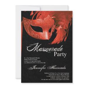 5x7 Masquerade Quinceanera Birthday
