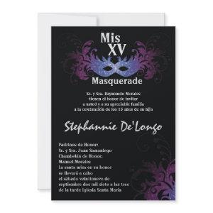 5x7 Masquerade Quinceanera Birthday