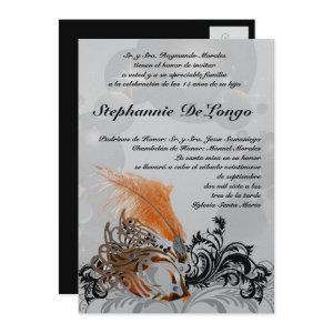 5x7 Masquerade Quinceanera Birthday