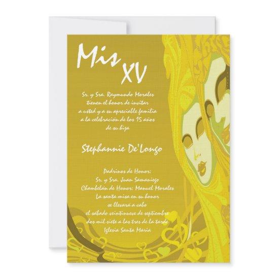 5x7 Masquerade Quinceanera Birthday