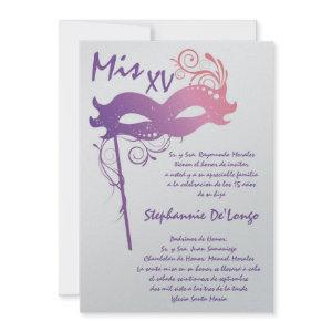 5x7 Masquerade Quinceanera Birthday