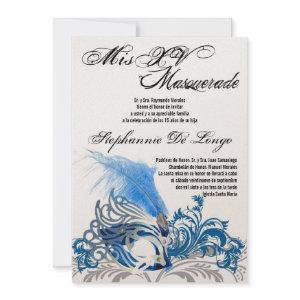 5x7 Masquerade Quinceanera Birthday