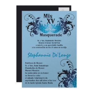 5x7 Masquerade Quinceanera Birthday