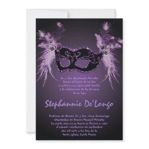 5x7 Masquerade Quinceanera Birthday