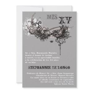 5x7 Masquerade Quinceanera Birthday