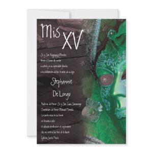 5x7 Masquerade Quinceanera Birthday