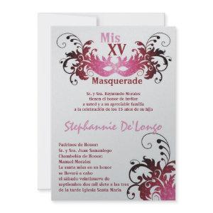 5x7 Masquerade Quinceanera Birthday