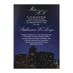 5x7 NY City Lights Quinceanera Birthday