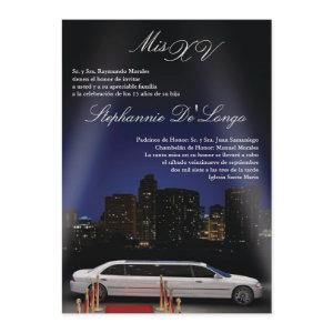 5x7 NY City Limo Quinceanera Birthday