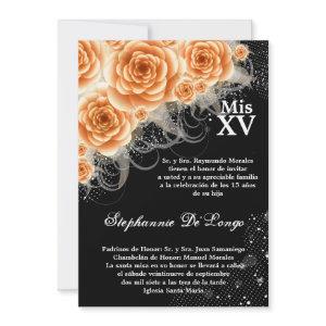 5x7 Orange Roses Quinceanera Birthday