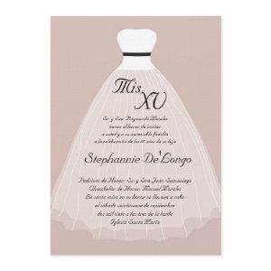 5x7 Pink Dress Quinceanera Birthday
