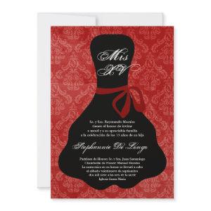5x7 Red Dress Quinceanera Birthday