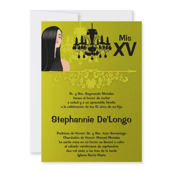 5x7 Sassy Girl Quinceanera Birthday