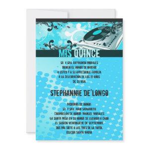 5x7 Teal DJ Turntable Quinceanera