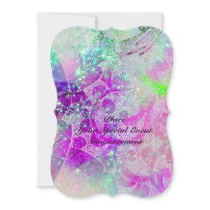 ABSTRACT BLUE GEM,PINK TEAL PURPLE WAVES ,SPARKLES