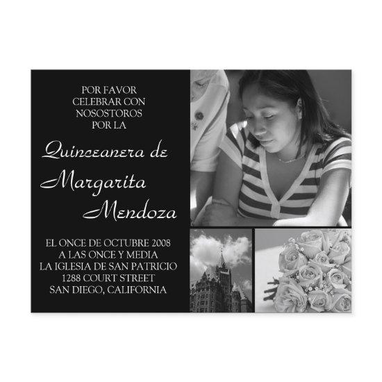 Adaptable Quinceanera Invitacion Tarjeta  Postcard