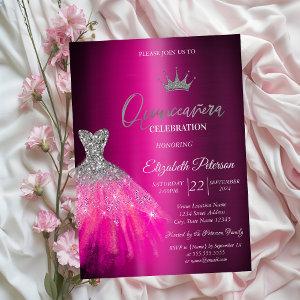 Adorable Glitter Dress Purple Metallic Quinceanera