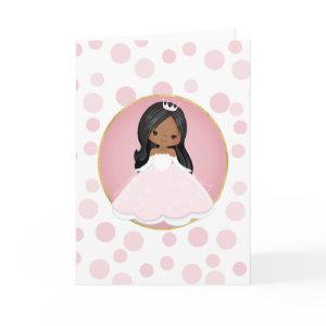African American Pink Princess Card