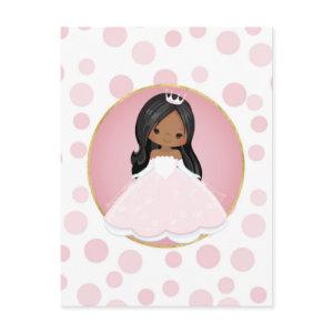 African American Pink Princess Postcard