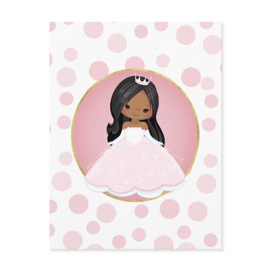 African American Pink Princess Postcard