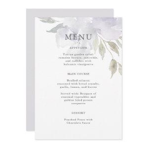 Airy Purple Floral Quinceanera Menu