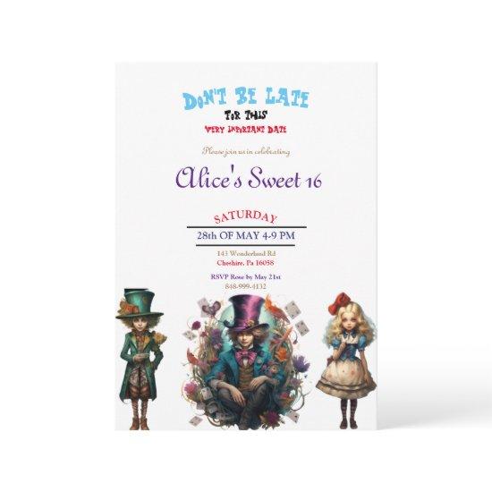 Alice In Wonderland Sweet 16
