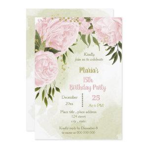 amazing pink flowers greenery birthday party