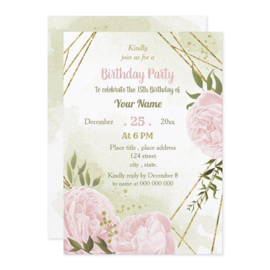 amazing pink flowers greenery birthday party