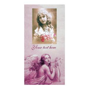 ANGEL PLAYING LYRA OVER THE CLOUDS CARD