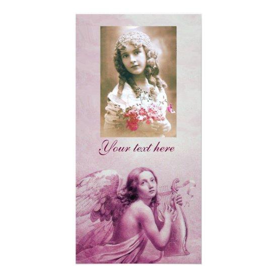 ANGEL PLAYING LYRA OVER THE CLOUDS CARD