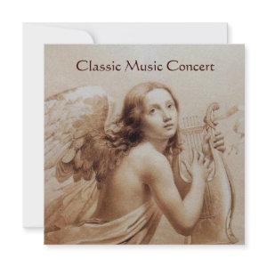ANGEL PLAYING LYRA OVER THE CLOUDS,Monogram Gold