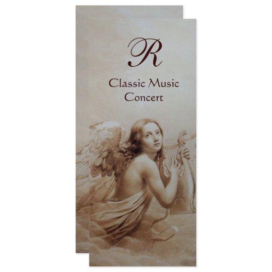 ANGEL PLAYING LYRA OVER THE CLOUDS,Monogram Silver