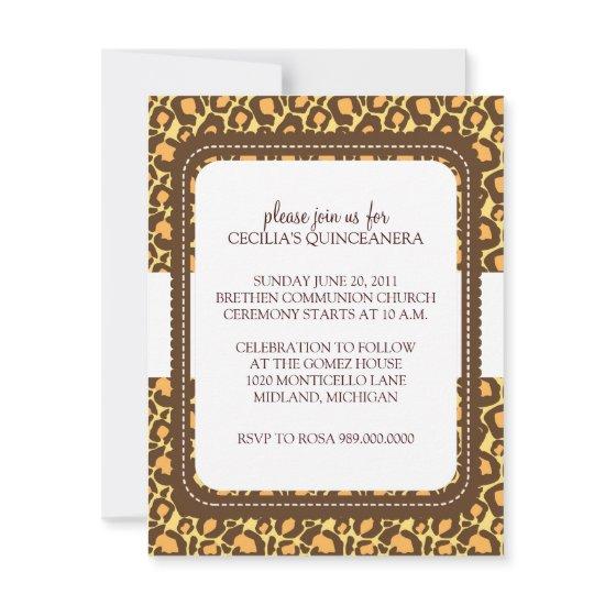 Animal Print Quinceanera Party