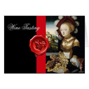 ANTIQUE GRAPE VINEYARD  WINE TASTING RED WAX SEAL