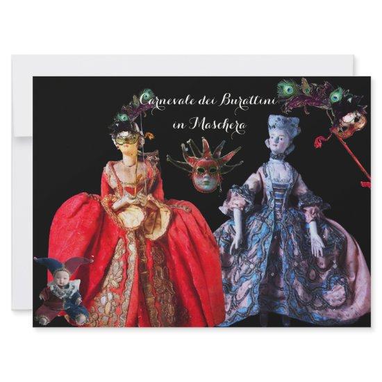 ANTIQUE ITALIAN PUPPETS MASQUERADE COSTUME PARTY