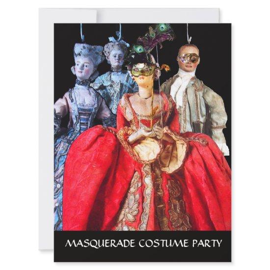 ANTIQUE ITALIAN PUPPETS MASQUERADE COSTUME PARTY